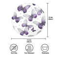 thumbnail image 3 of 15.4" Round Placemat Set of 1 Polyester Fabric Place Mats Non-Slip Dining Kitchen Table Mats for Kitchen Party Decor Lavender-colored Butterfly Pattern, 3 of 5