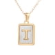 thumbnail image 2 of Collar para mujer, joyería para mujer, collar de acero inoxidable con letras para mujer, oro, titanio 26, collar con colgante inglés., 2 of 4