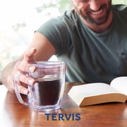 Tervis Marvel Captain America Icon Made in USA Double Walled Insulated Tumbler Travel Cup Keeps Drinks Cold & Hot, 16oz Mug with Handle, Classic