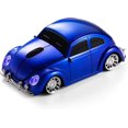 thumbnail image 1 of [Actualizado] Ratón con forma de coche clásico y faros LED, 1600 DPI, inalámbrico de 2,4 GHz, cómodo para cualquier uso, color azul, 1 of 5