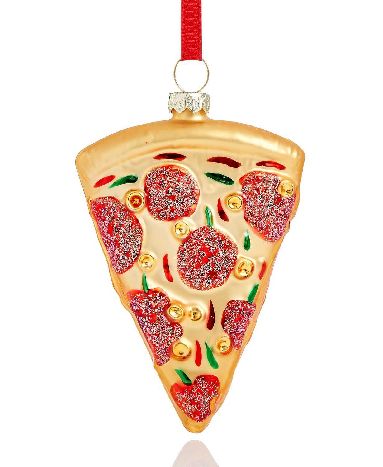 Details about   Hanging Pizza Slice Glass Christmas Tree Ornament Holiday Gift Topper Xmas Decor 