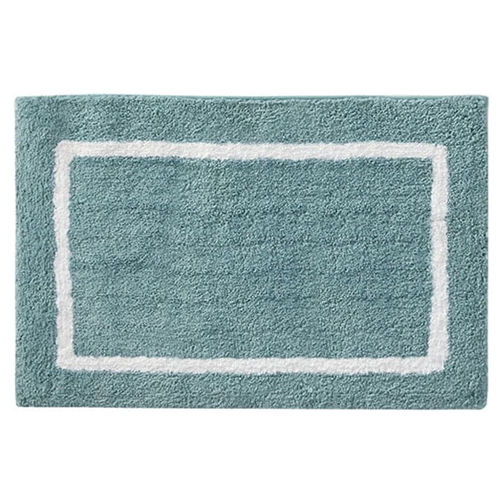 Reversible High Pile Tufted Bath Rug 21x34 Inches Geometric to Stripe Pattern Soft Contemporary Bathroom Mat Machine Washable