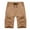Khaki, variant on lmcalzta Mens Cargo Shorts Outdoor Hiking Shorts with Multi Pockets Summer Casual Straight Leg Shorts Solid Color