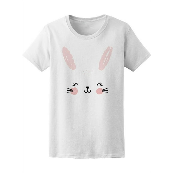 Cute Sweet Watercolor Bunny T-Shirt Women -Image by Shutterstock, Female Small