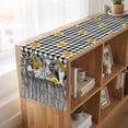 thumbnail image 6 of Table Runners 120 Inches Long Dress Scarves, Farm Animals Sunflowers Farmhouse Coffee/Dining/Kitchen Table Runner for Living Room, Black White Checkered Plaid 13x120 Inch, 6 of 9
