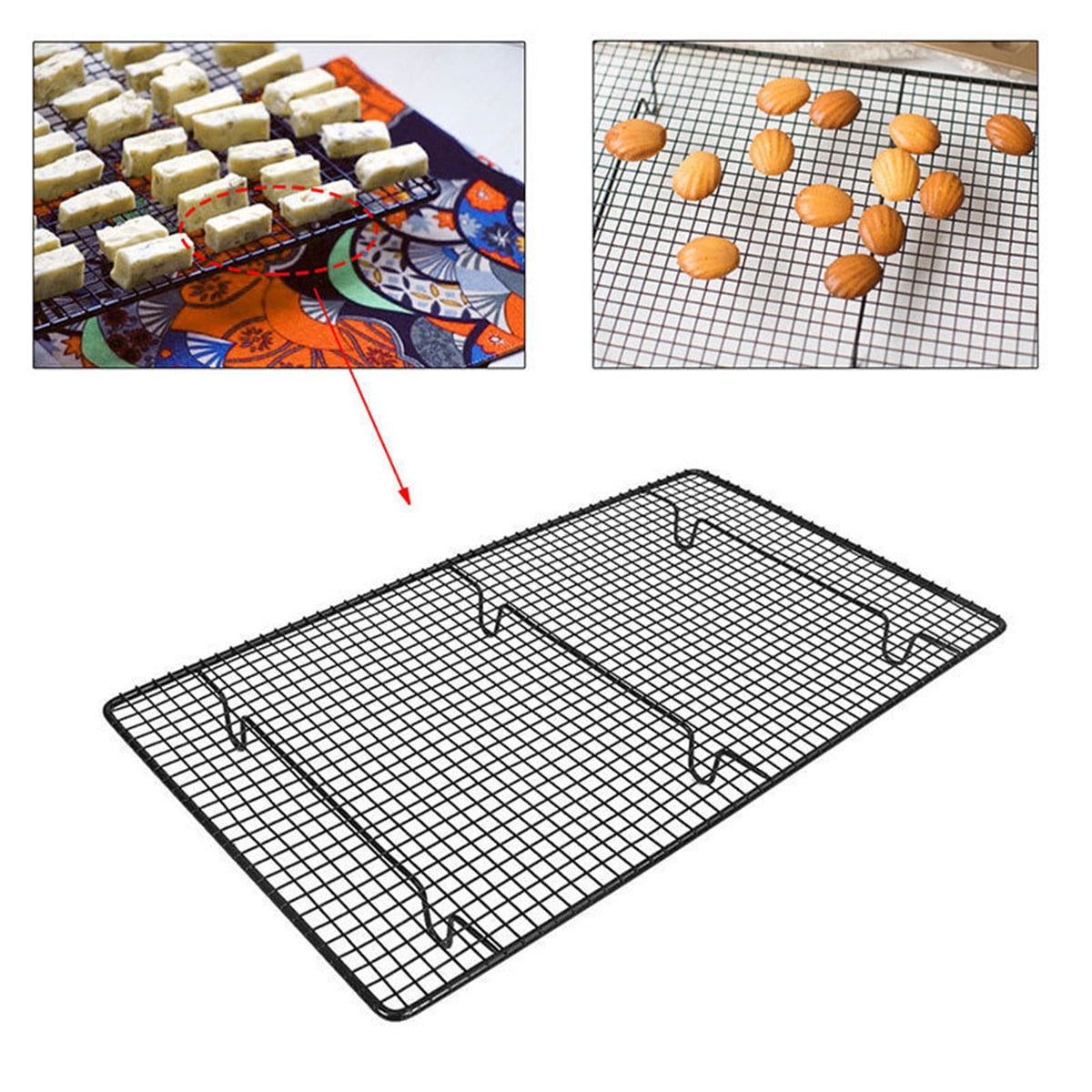 18"x10" Nonstick Cooling Rack Baking Plate Tray Grate Grid Oven Baking