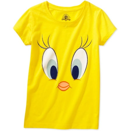 Looney Tunes - Girls' Tweety Face Graphic Tee