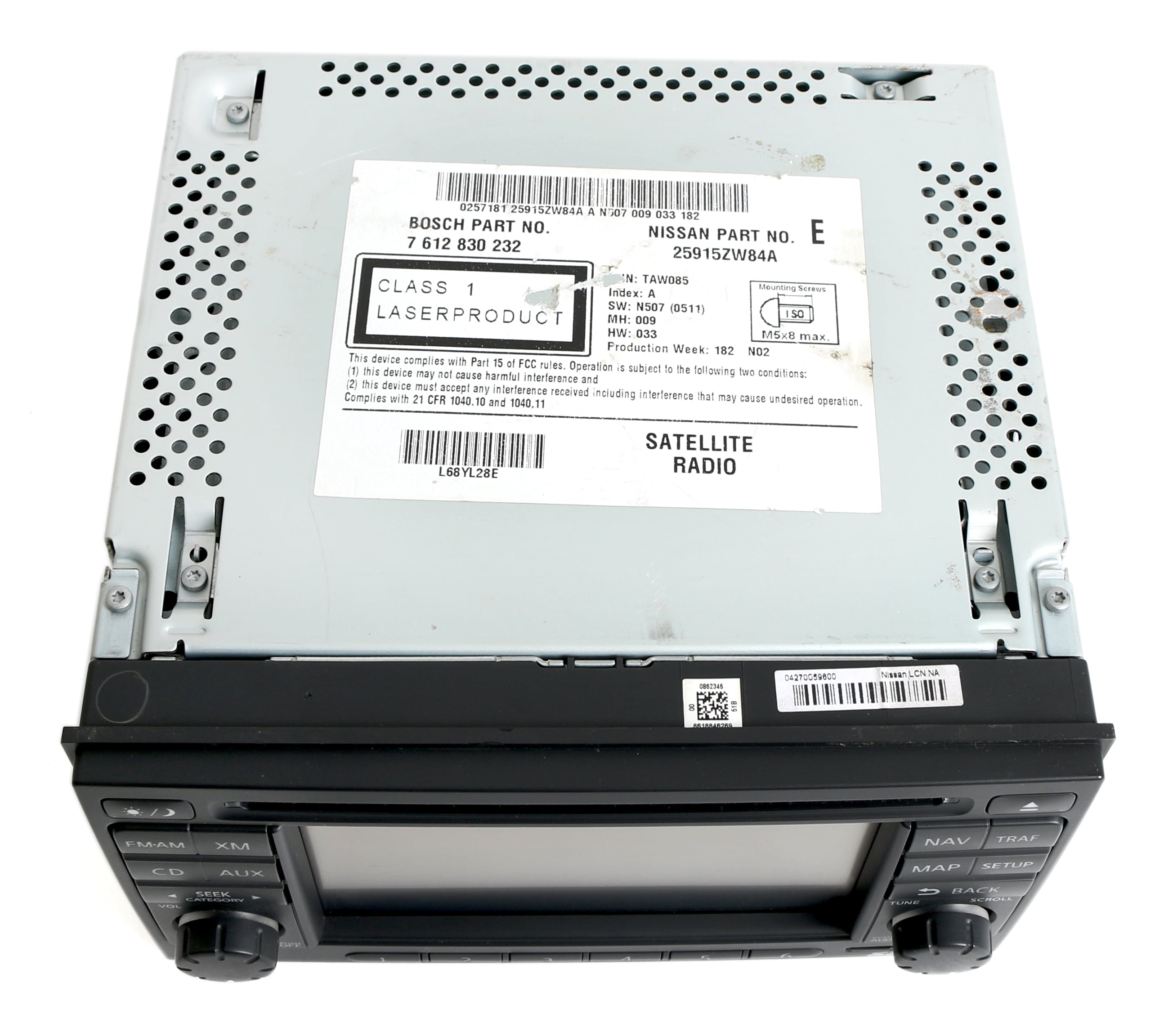 Restored Nissan Versa 2012 Radio AM FM mp3 CD Player w Navigation 25915ZW84A (Refurbished)