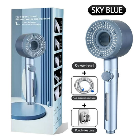 Lilixerw High Pressure Handheld Shower Head,with Powerful Shower Spray,Multi-functions,Power Wash Mode for Bathroom