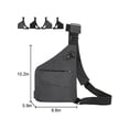 thumbnail image 2 of Sexy Dance Men Casual Waist Bag Sling Pack Bum Belt Bag Satchel Crossbody Bag Gray Right Chest, 2 of 7