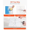 thumbnail image 3 of 3D Wall Panels 33 Pack 11.81x11.81 Inch PVC Modern Minimalist Floral Tiles 32 Sq Ft Accent Wall Panel Matte White for Interior Home Decor Ceiling Bedroom Living Room Gaming Room, 3 of 6