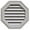 016 Light Gray, variant on Mid America Octagon Vinyl Gable Vents (In Stock Now)