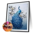 thumbnail image 1 of 5D bricolaje completo taladro diamante pintura azul pavo real cruz puntada bordado hogar pared decoración Likrtyny decoración de arte, 1 of 9