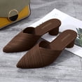 thumbnail image 4 of Willtoo Comfortable Kitten Low Heel Mules Pointed Closed Toe Pumps for Women Slip On Slides Shoes Dressy Casual, 4 of 4