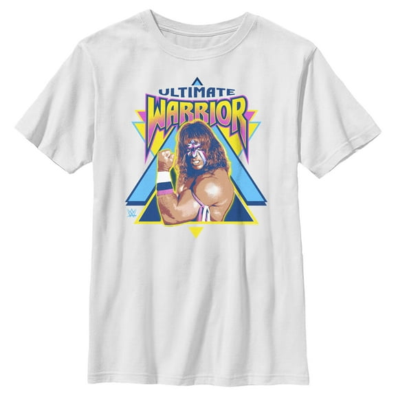 Boy's WWE Ultimate Warrior Photo  Graphic Tee White Small