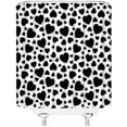 thumbnail image 3 of Black White Heart Shower Curtain Valentine''s Day Love Romantic Modern Simple Fabric Bathroom Curtain Set with Hooks(70" WX70 H), 3 of 4