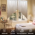thumbnail image 5 of Swag Curtain Valances Brown Geometric Swag Valances for Kitchen Windows Ombre Lines Rhombus Pattern Short Topper Curtains Valance Tier Pair for Kitchen Bedroom Living Room Bathroom 28"x36", 5 of 8
