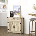thumbnail image 2 of HOMCOM Farmhouse Sideboard Buffet Cabinet with Drawer and Adjustable Shelf, 2 of 10