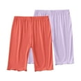 thumbnail image 2 of Cethrio Girls Bike Shorts, Athletic 2 Piece Elastic Waist Soft Short Leggings Pink Size 10-11 T, 2 of 9