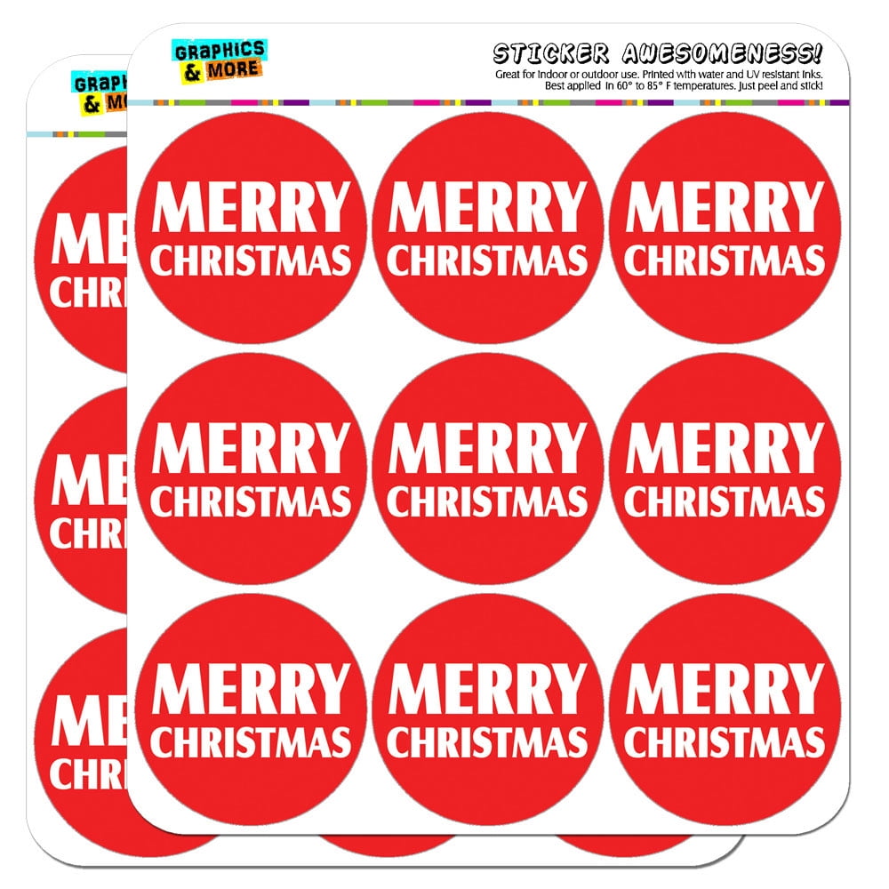 Merry Christmas Bold 2" Scrapbooking Crafting Stickers