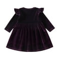 thumbnail image 4 of SILVERCELL 9M-5T Toddler Baby Girls Christmas Velvet Dresses Casual Pleated Dress Long Sleeve Party Dresses, 4 of 4