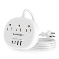 thumbnail image 1 of Adaptador de enchufe de Australia a EE. UU. con 3 salidas y 4 puertos USB, 1 of 7