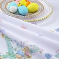 thumbnail image 6 of Easter Tablecloth, Flower Egg Table Cloth, Spring Floral Table Covers for Outdoor, Colorful Eggs Waterproof Tablecloths for Easter Dinner Kitchen Party Decor, White, 60 x 84 inch, 6 of 6