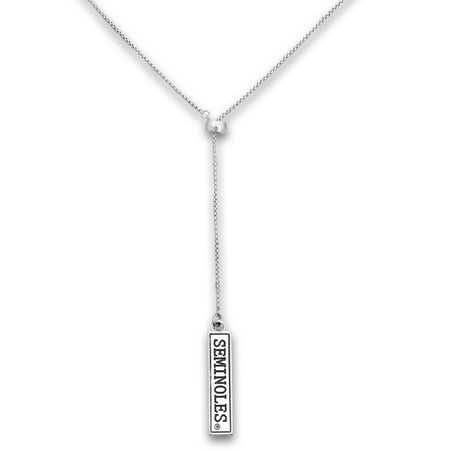 Florida State Seminoles Seminole Pendant - Florida State Seminoles Women's Y-Style Lariat Necklace - Silver - No Size