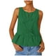 thumbnail image 3 of Camisetas para mujer,Blusa sin mangas con lazo de color liso para mujer, cuello redondo, poliéster, informal, para uso diario, sopatenor, 3 of 9