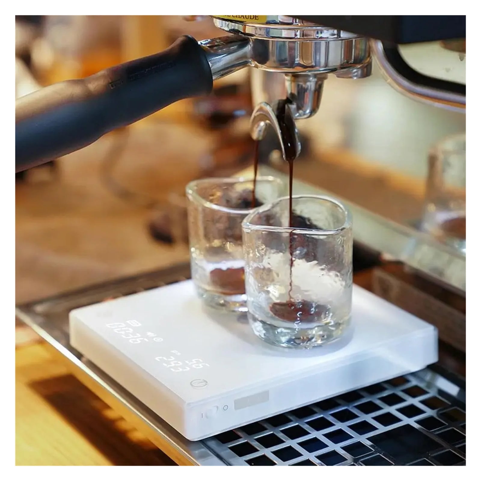 Digital Coffee Scale with Timer and Flow Rate, Espresso & Pour Over