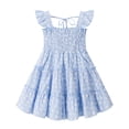 thumbnail image 4 of Quealent Toddler Girl Dress Kids Sleeveless Ruffle Dresses for Girls Summer Outfits Beach Sundress (Light Blue, 3-4 Years), 4 of 4