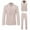 001 Beige, variant on Mens Solid Color Dress Suit 3 Piece Set Double Breasted Tuxedo Suit Set Slim Fit Blazer Jacket for Wedding Outfit