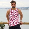 thumbnail image 6 of KLL Tulips Flowers Print Men's Muscle Gym Workout Stringer Tank Tops Bodybuilding Fitness T-Shirts Tank Tops Men-3X-Large, 6 of 7