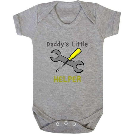 

Daddy s Little Helper Cotton Baby Bodysuit One Piece Sports Gray 6 Months