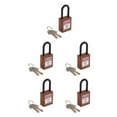 thumbnail image 2 of Ruiboury Cadenas de Sécurité Incurvé en PVC 38 mm, Durable et Durable, Marron 90x40x19 mm 5Ensemble, 2 of 6