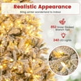 thumbnail image 6 of Patiojoy 7 FT Half Pre-lit Artificial Christmas Tree Hinged Xmas Tree with 852 Snow-flocked Branch Tips, 6 of 9