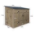 thumbnail image 4 of VEIKOUS 8ft x 4ft Wood Storage Shed W/Sloped Roof and Lockable Doors for Tool, Bike Shelter, Brown, 4 of 14