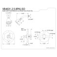 thumbnail image 5 of Kingston Brass VB4638PKLSO Duchess Single-Handle Pressure Balanced Shower Faucet, Brushed Nickel, 5 of 7