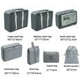thumbnail image 3 of JeashCHAT Packing Cubes 7 Set Travel Packing Organizers for Suitcase Luggage Organizers Travel Essentials Lightweight Storage Bag for Clothes Shoes Toiletries Makeup, Gray, 3 of 5