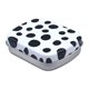 thumbnail image 4 of Caja de lata pequeña, contenedor de almacenamiento con tapa, Mini caja de lata vacía, caja de almacenamiento para té, fabricación de velas, tesoros, Puntos blancos y negros Sunnimix Contenedor de hojalata con bisagras, 4 of 8