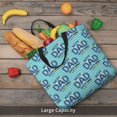 thumbnail image 5 of Japuie Best Dad Ever Print Tote Bags, Shoulder Bag with Zipper Closure, Top Handle Handbag,Shopping Bags,Travel Shoulder Bag ,Suitable for Gym Shopping, Work, and School, 5 of 5
