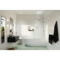 thumbnail image 5 of Glass Warehouse Maven 34 in. x 66.75 in. Single Fixed Frameless Arched  Bathtub Panel Brushed Nickel Nickel Finish, 5 of 5