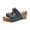Blue_038, variant on Domuza Women's Cork Buckle Wedge Sandals Comfortable Casual Fashion Dressy Slip On Leisure Beach Vacation Open Toe Summer Platform Wedge Mules Slide Sandals Beige 7.5(EU-39)