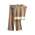 thumbnail image 2 of Itsame Womens 2 Piece Outfits, Loose Sleeveless Tops Wide Leg Pants Casual Sets Khaki Free Size, 2 of 9