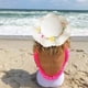 thumbnail image 5 of Sombrero de paja de verano para mujer, con circunferencia de 56-58 cm, protector solar, para playa, playa, sombrero para el sol y conjunto de bolsa de paja, 5 of 5