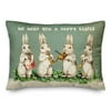 Creative Products Vintage Musician Easter Bunnies 14x20 Spun Poly Pillow