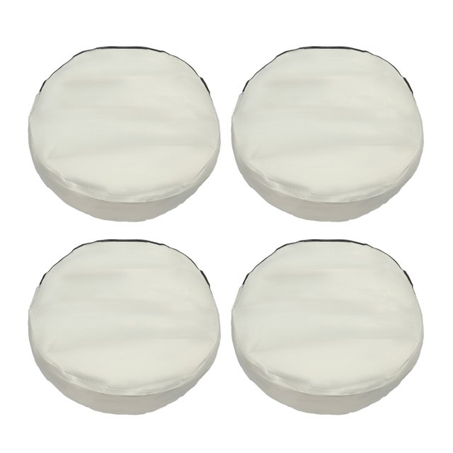 Funda para neumáticos Unique Bargains / Tela Oxford 420D duradera 88cm de ancho 85.5cm de altura se adapta a neumáticos de 71.05 a 81cm / 4 piezas beige