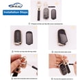 thumbnail image 4 of Key Fob Cover Compatible with Fit for Jeep Grand Cherokee Renegade Dodge Durango Challenger Journey Bling Key Case Protection Shell with Keychain Case Holder Protector,1,Black, 4 of 6