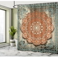 thumbnail image 4 of Ambesonne Ethnic Shower Curtain, Mystic Mandala Artwork Boho, 69"Wx75"L, Burnt Orange, 4 of 4