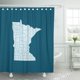 thumbnail image 1 of ABPHQTO Mapa abstracto de Minnesota America County Federal Location North Silhouette Cortina de ducha 150x180 cm, 1 of 1